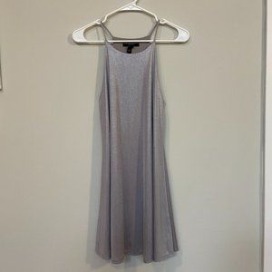 Forever 21 Metallic Silver Skater Dress